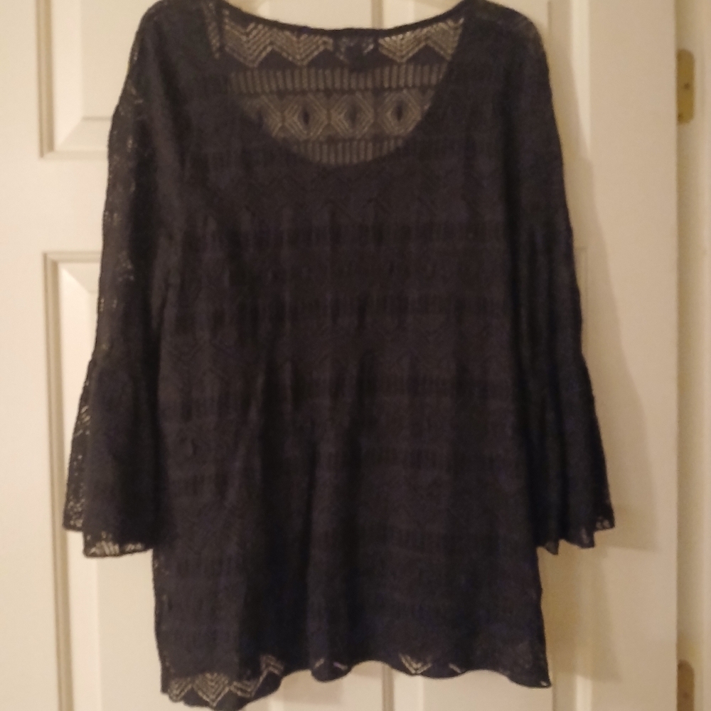 ADA Black Xl Lace Women's Top - Picture 6 of 6